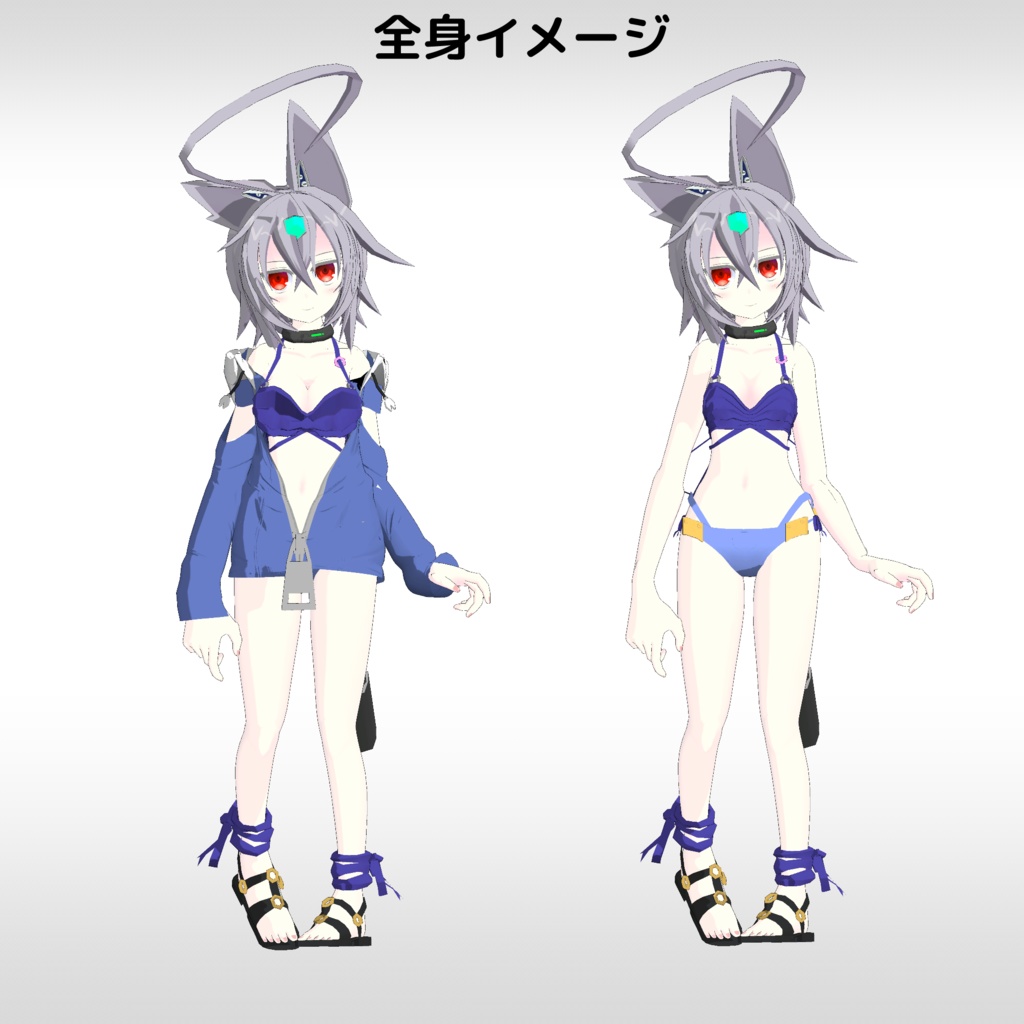 3Dアバターモデル AF量産型Ⅱ-Summer Style-