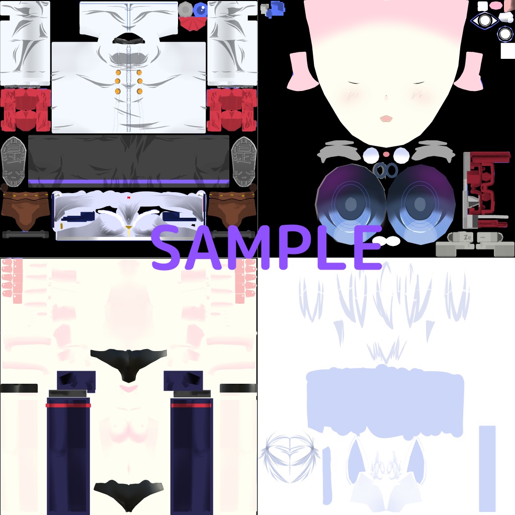 VRC向けオリジナル3Dアバターモデル Ze- Ver.mfmf