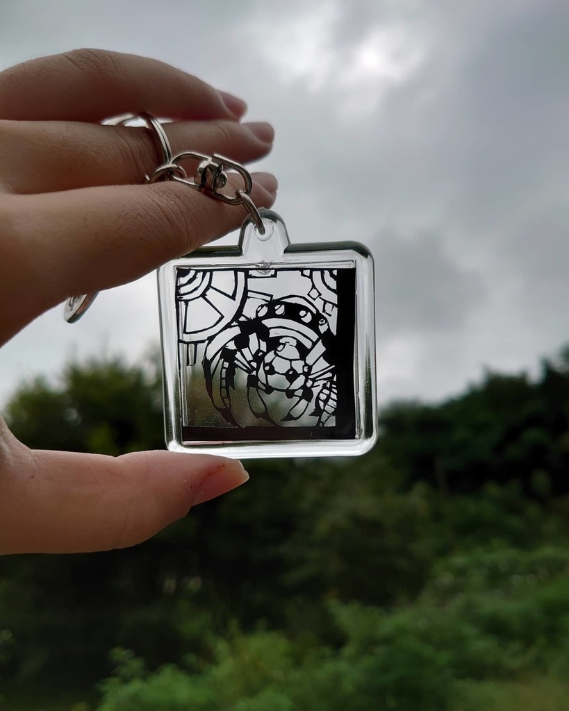 【オーダーメイド】切り絵キーホルダー 『とじこめる』シリーズ