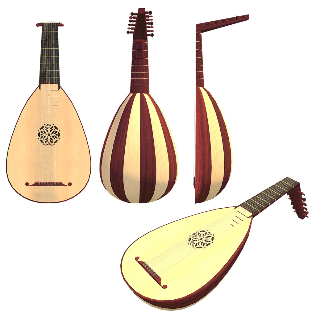 リュート 【3Dモデル】