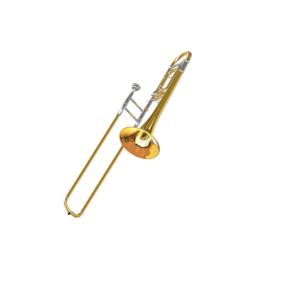 F管アタッチメント付テナートロンボーン 【3Dモデル】 ※2022/10/01更新