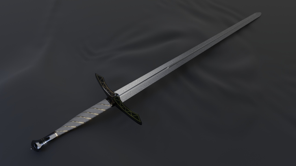 ロングソード【3Dモデル】 blenderファイル付き ※2021/12/15鞘を追加