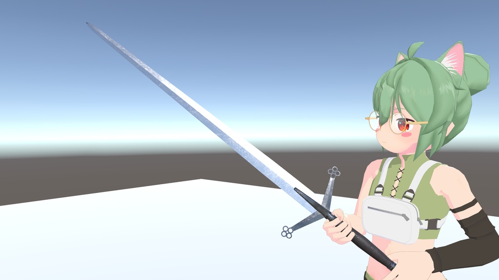 スコティッシュクレイモア 2種【3Dモデル】 blenderファイル付き (無料あり)