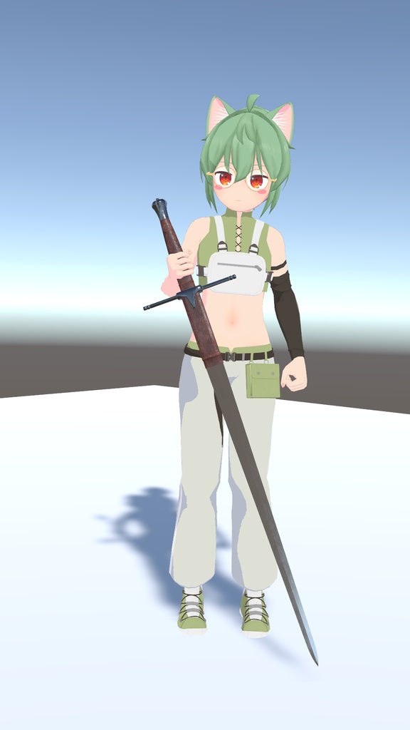 スコティッシュクレイモア 2種【3Dモデル】 blenderファイル付き (無料あり)