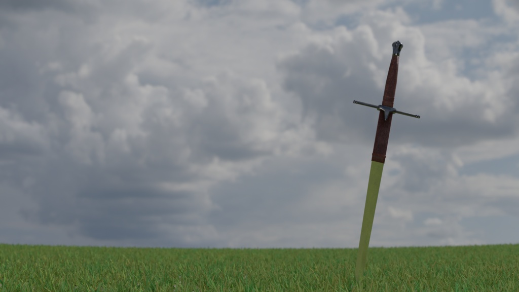 スコティッシュクレイモア 2種【3Dモデル】 blenderファイル付き (無料あり)