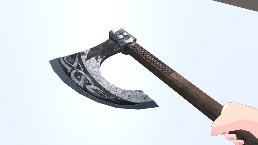 ヴァイキングアックス 【3Dモデル】 blenderファイル付き