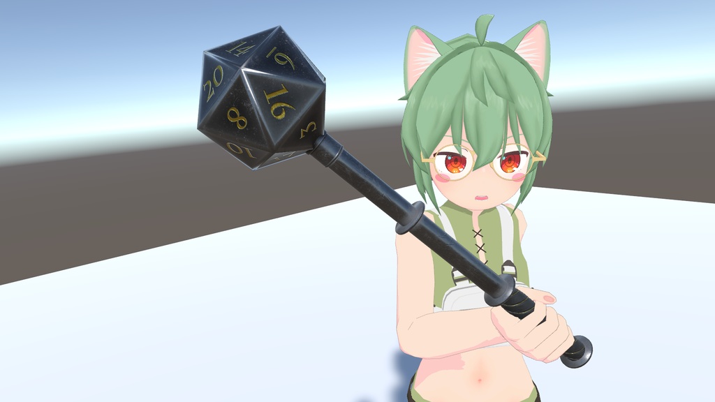 D20メイス 【3Dモデル】 blenderファイル付き