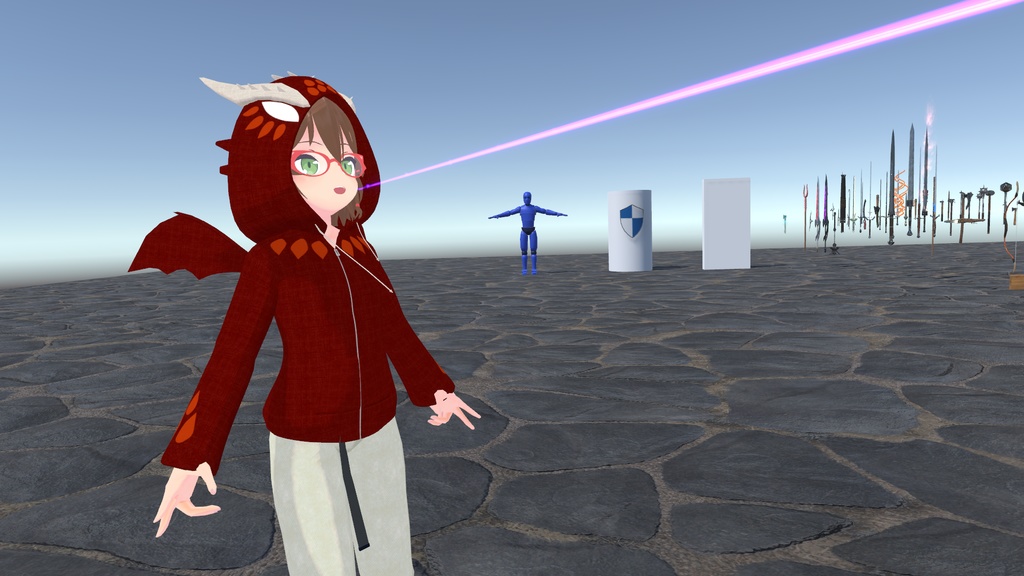 【草餅だんご/ヨモギ/カルノ】用 ドラゴンパーカー VRCアバター追加衣装 ドラゴンブレスギミック付き ※2024/01/15更新