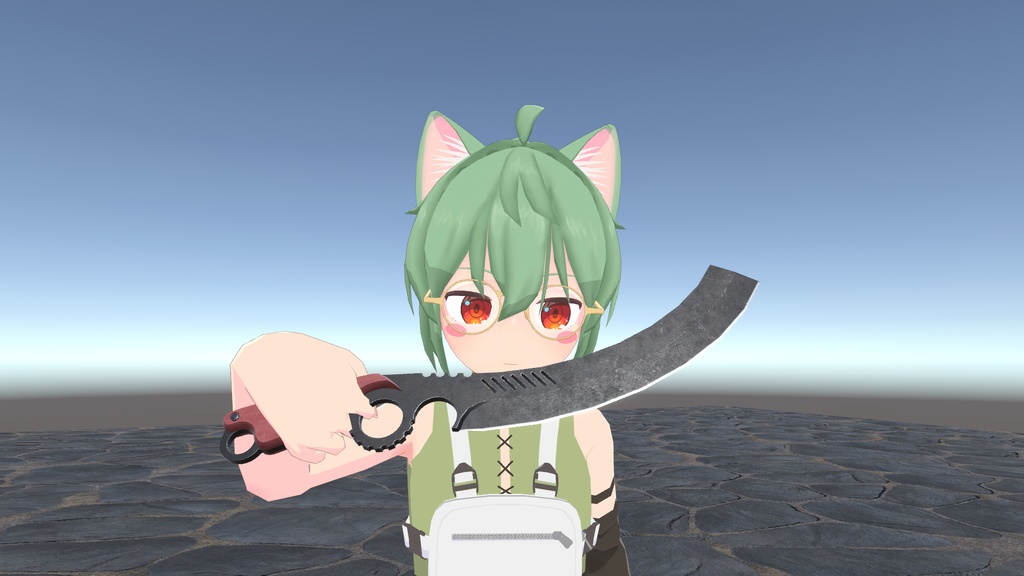 マチェット【3Dモデル】 blenderファイル付き