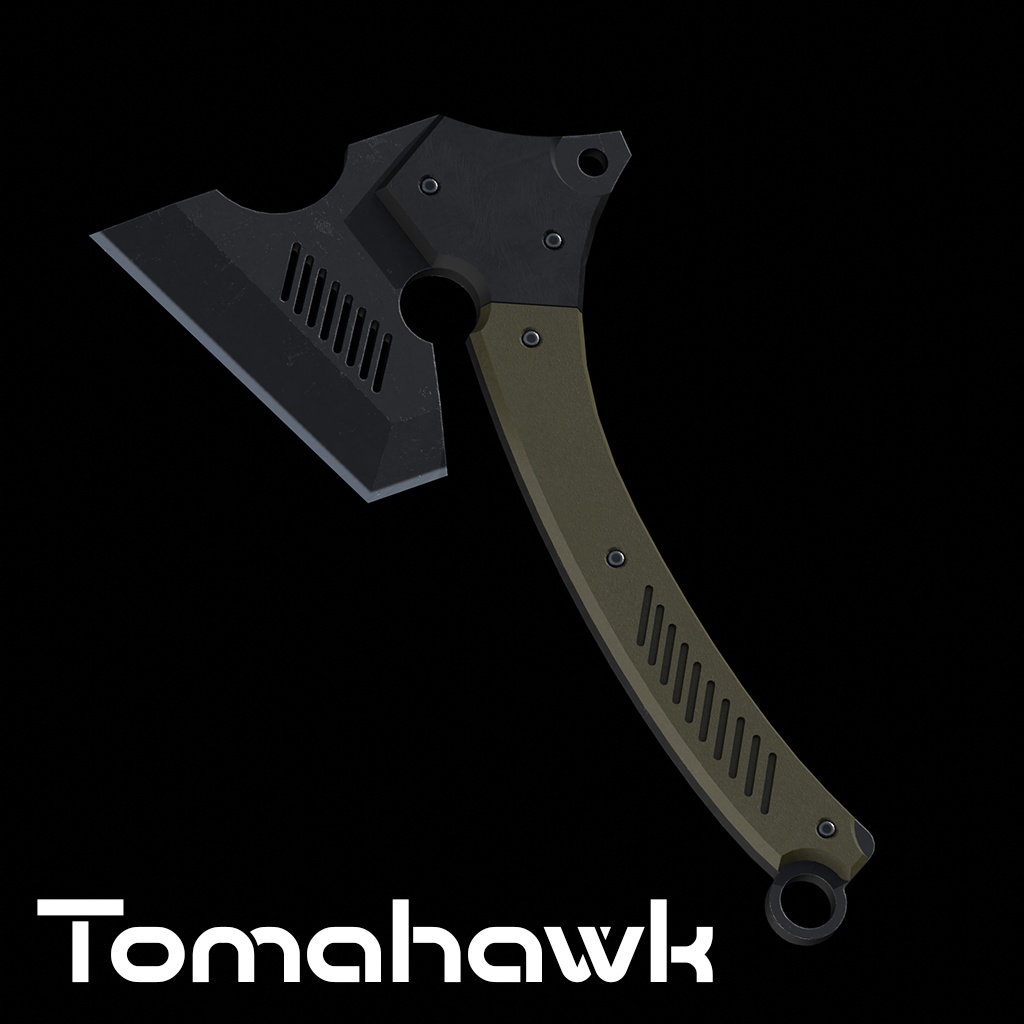 トマホーク【3Dモデル】 blenderファイル付き