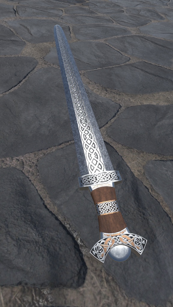 ヴァイキングソード&シールド 【3Dモデル】 blenderファイル付き