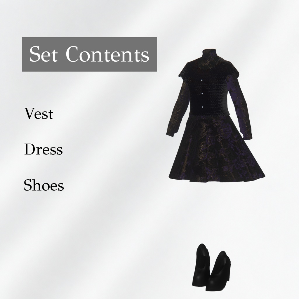 【複数アバター対応】Lilly dress