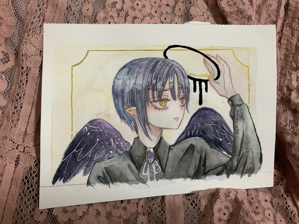 フレームレス原画　堕天使