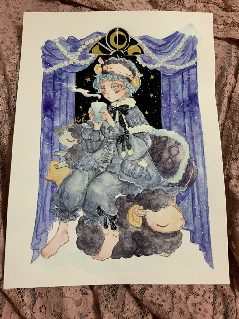 フレームレス原画　羊