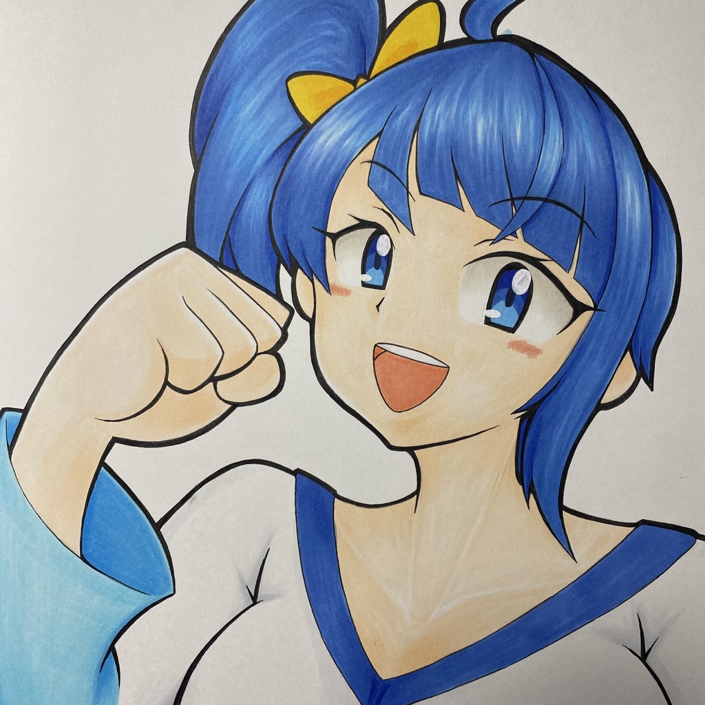 手描きイラスト ひろがるスカイプリキュア  ソラ・ハレワタール 大色紙 原画
