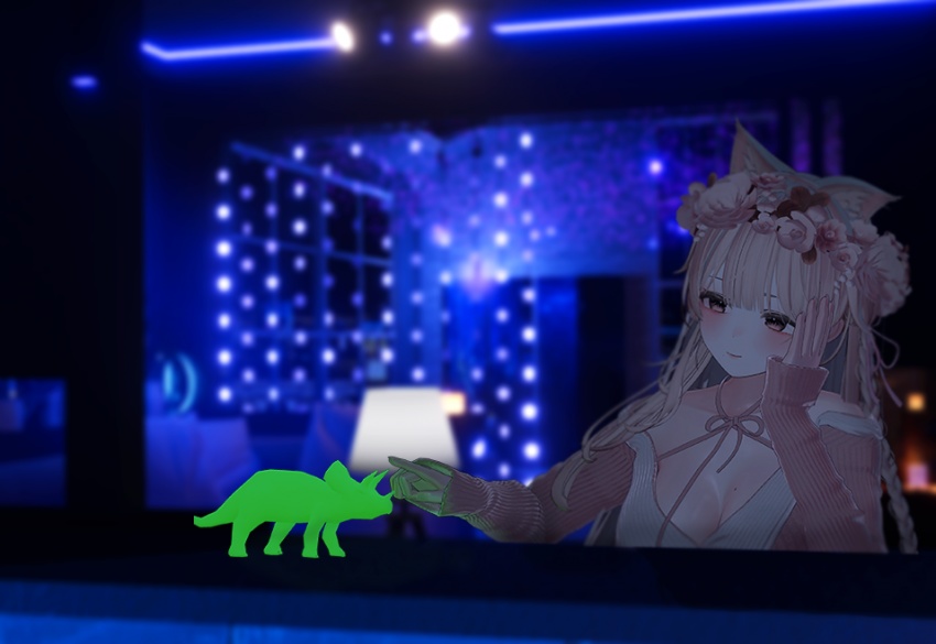 Glowing dinosaurs poiyomi lakuri booth