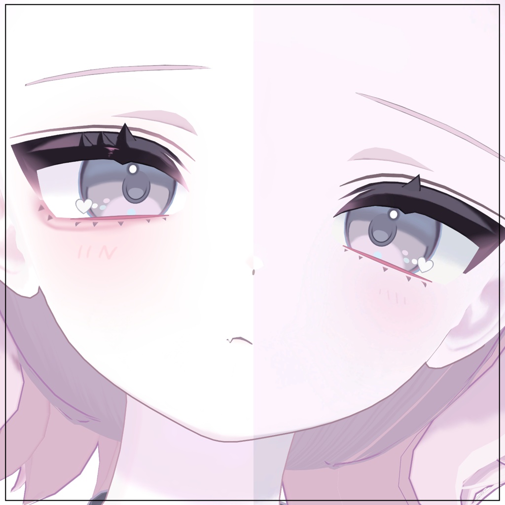 【 うらら, URARA 】 Urara Soft make up & body texture + Face Blendshapes 【うらら メイク テクスチャ 】