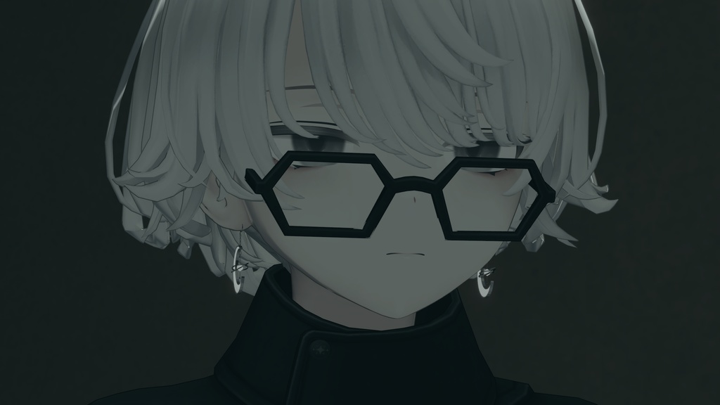 【VRchat向け】 月型ピアス