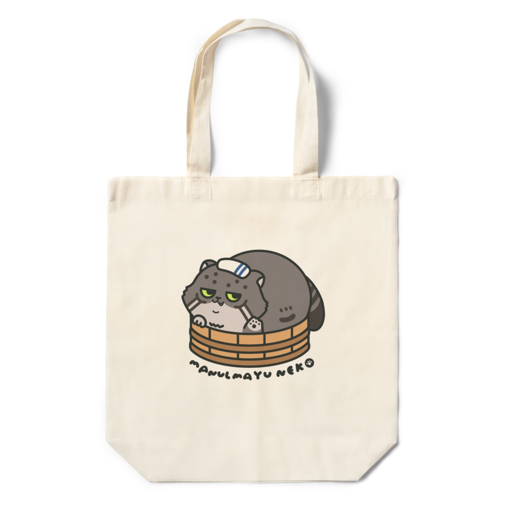 「まぬるまゆねこ」のエコバッグ。