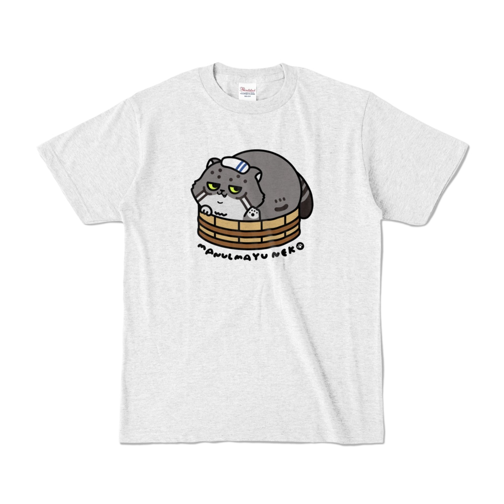 「まぬるまゆねこ」のカラーTシャツ。(ホワイト)
