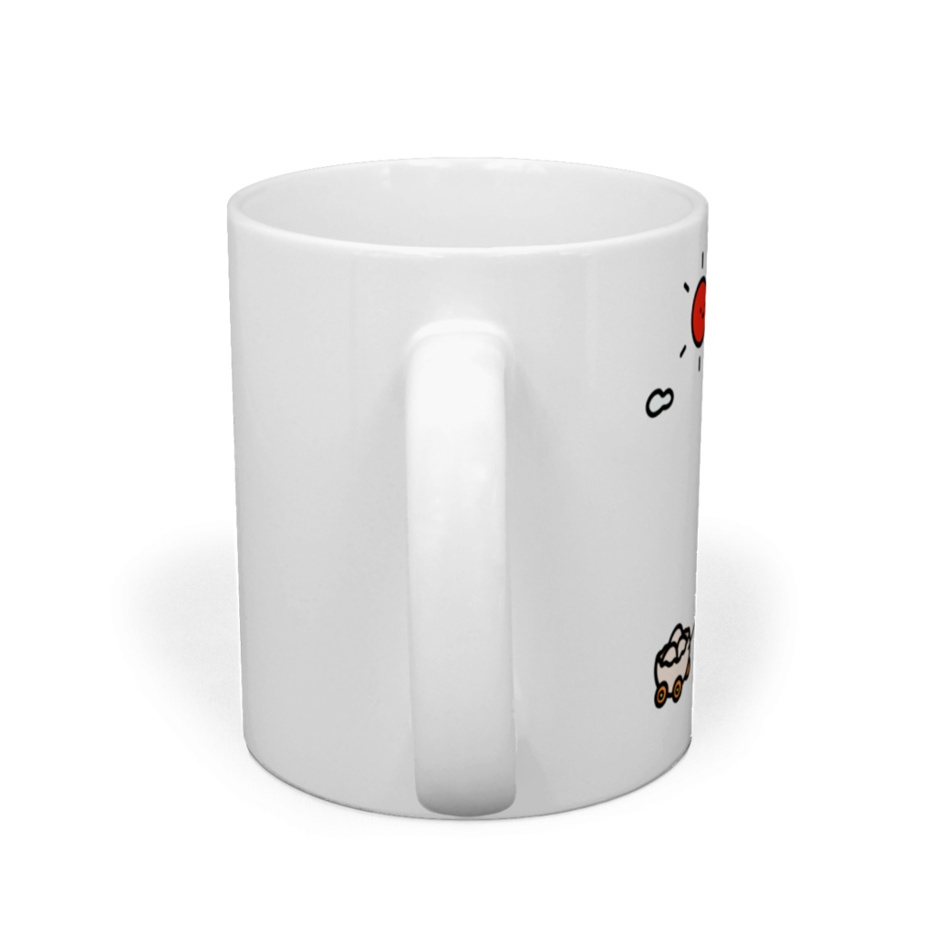 「まぬるまゆねこ」のマグカップ。