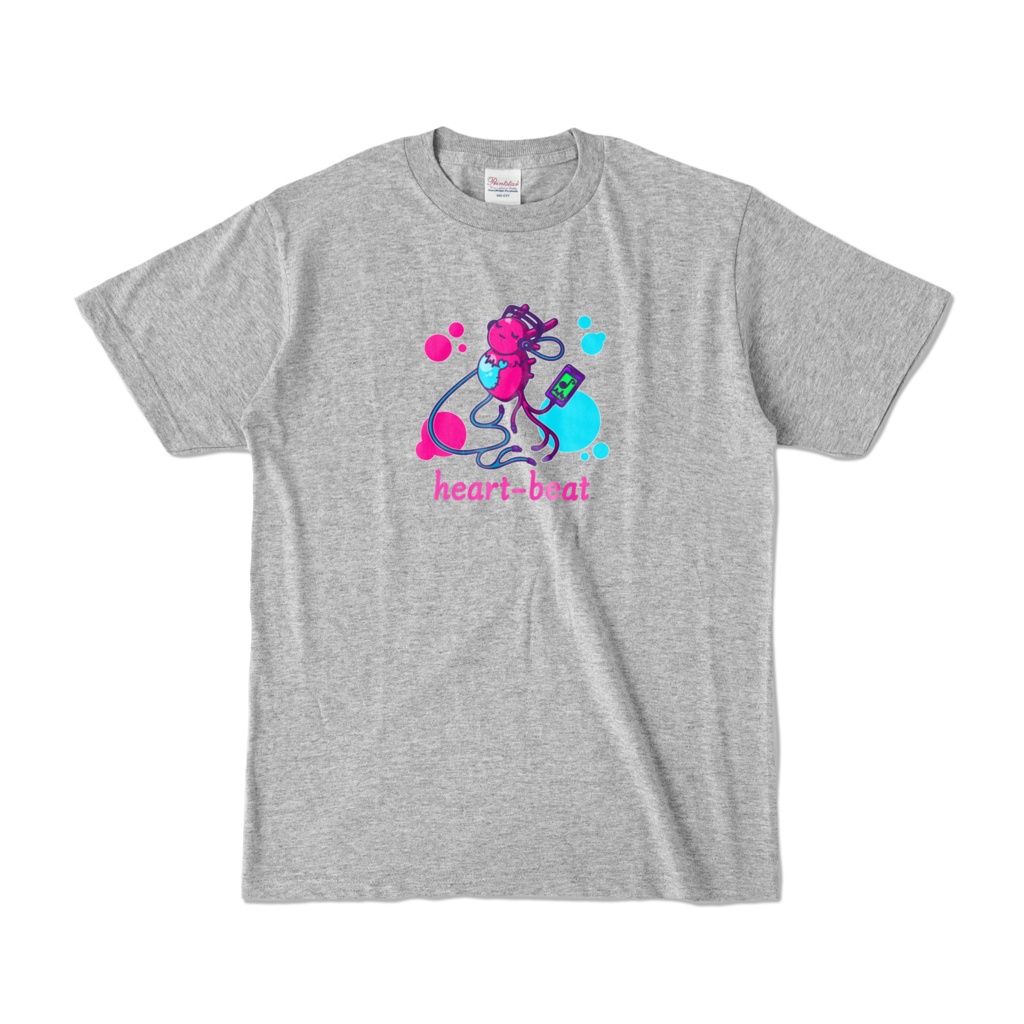 heart-beat Tシャツ（グレー）