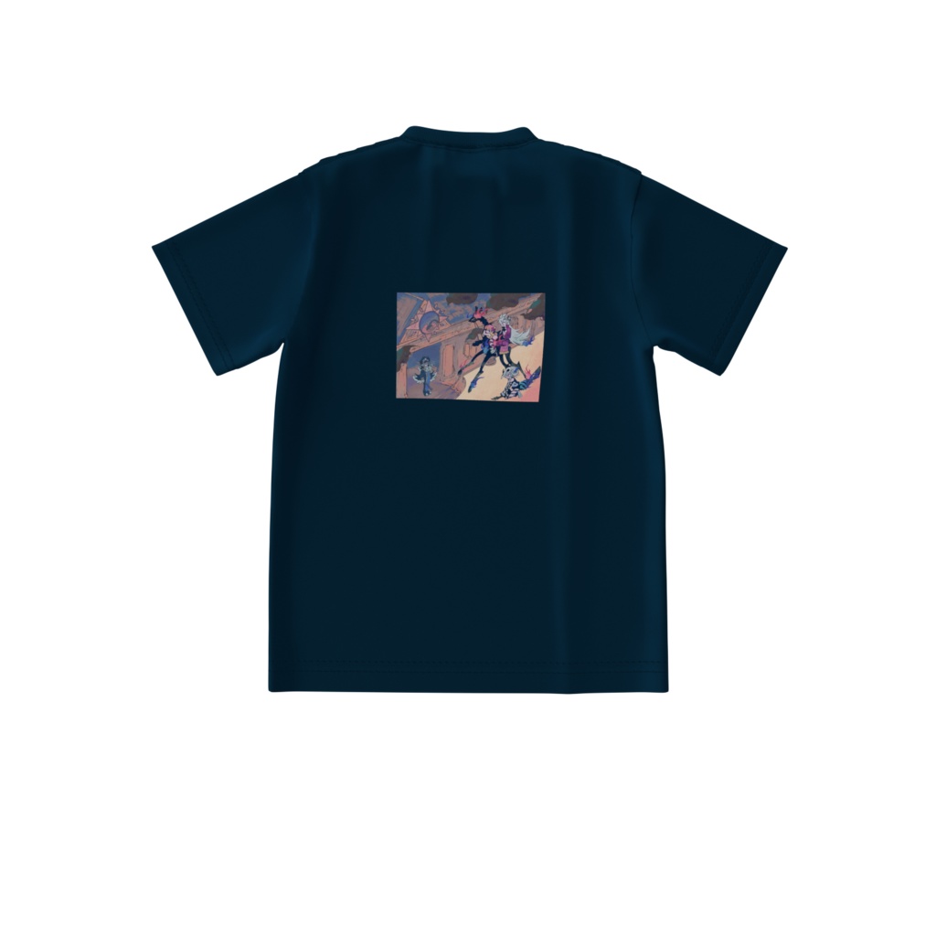 さヌロゴ黒Tシャツ(背面ドロカル)