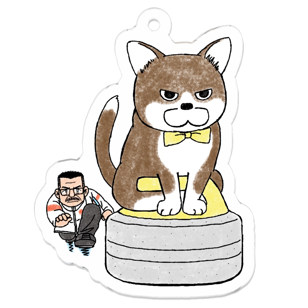 猫とおじさんカーリングアクキー