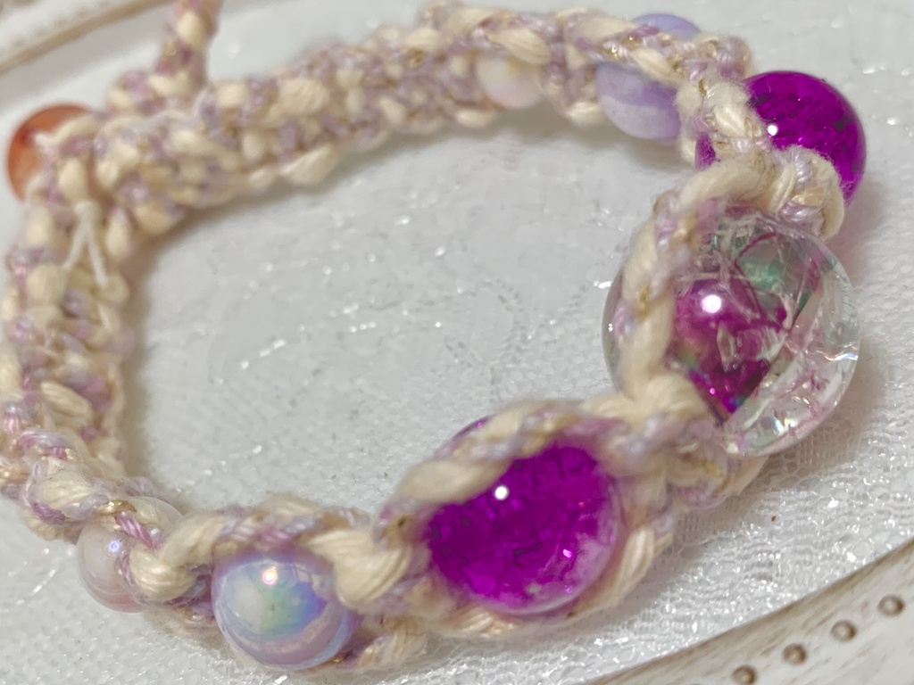 🌈🕒ルンルンイメージマクラメブレスレット