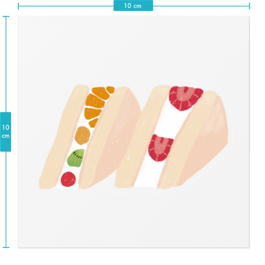 フルーツサンドステッカー