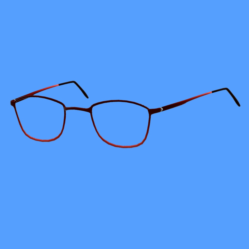 スクエア型伊達眼鏡