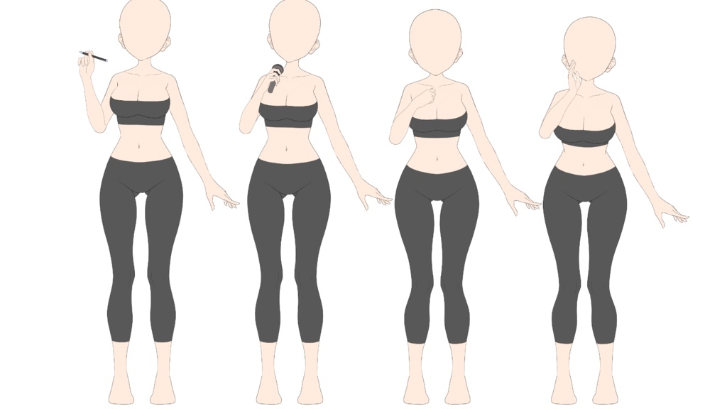 腕差分8種【Live2D学習用データ】