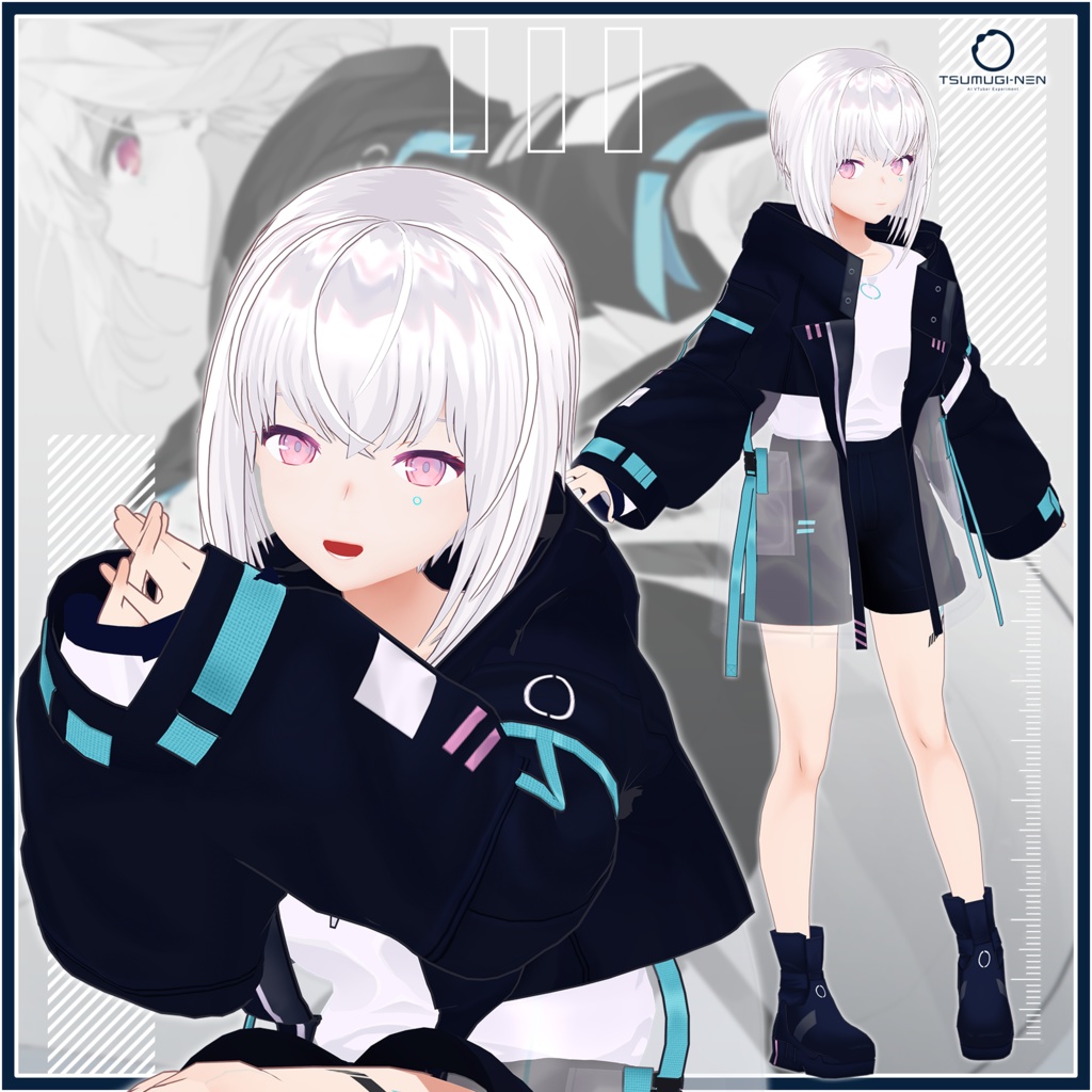 紡ネン衣装「ネンネンジャケット」3Dモデル