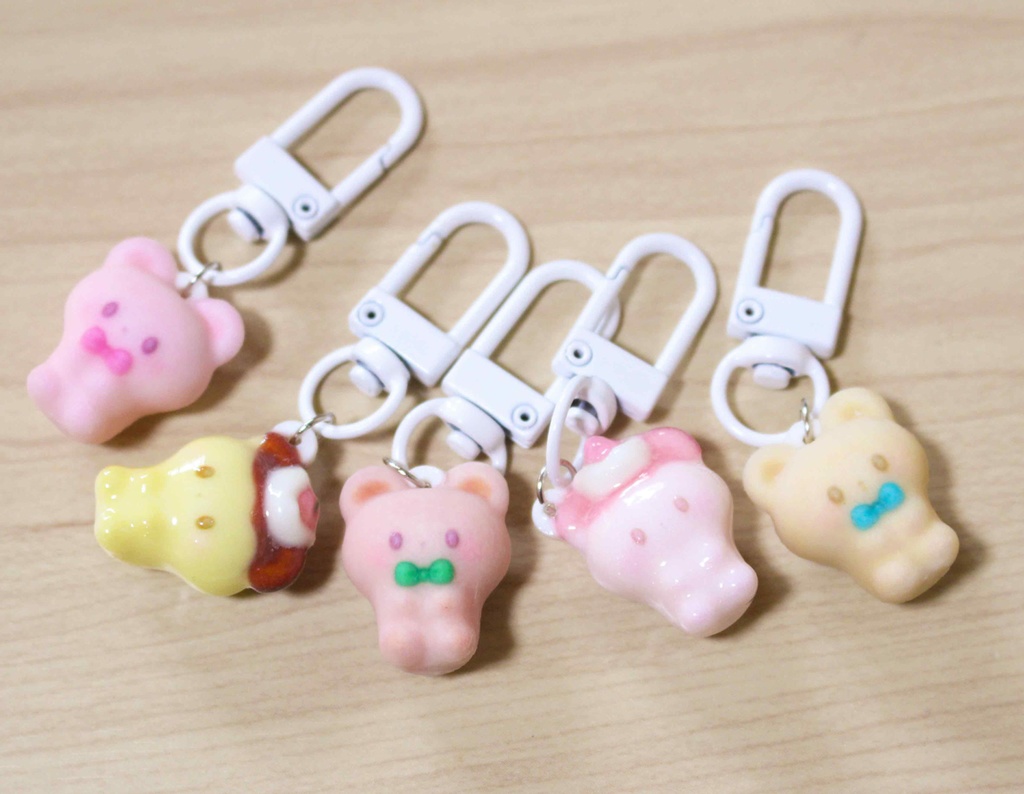 ミニクマキーホルダー　Cベージュ