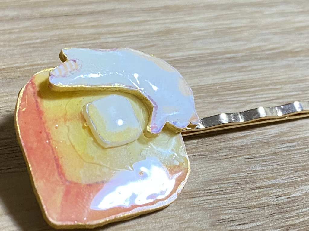 猫ヘアピン・ヘアクリップ