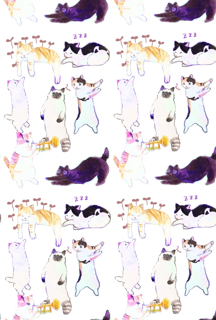 猫いっぱいポスカ