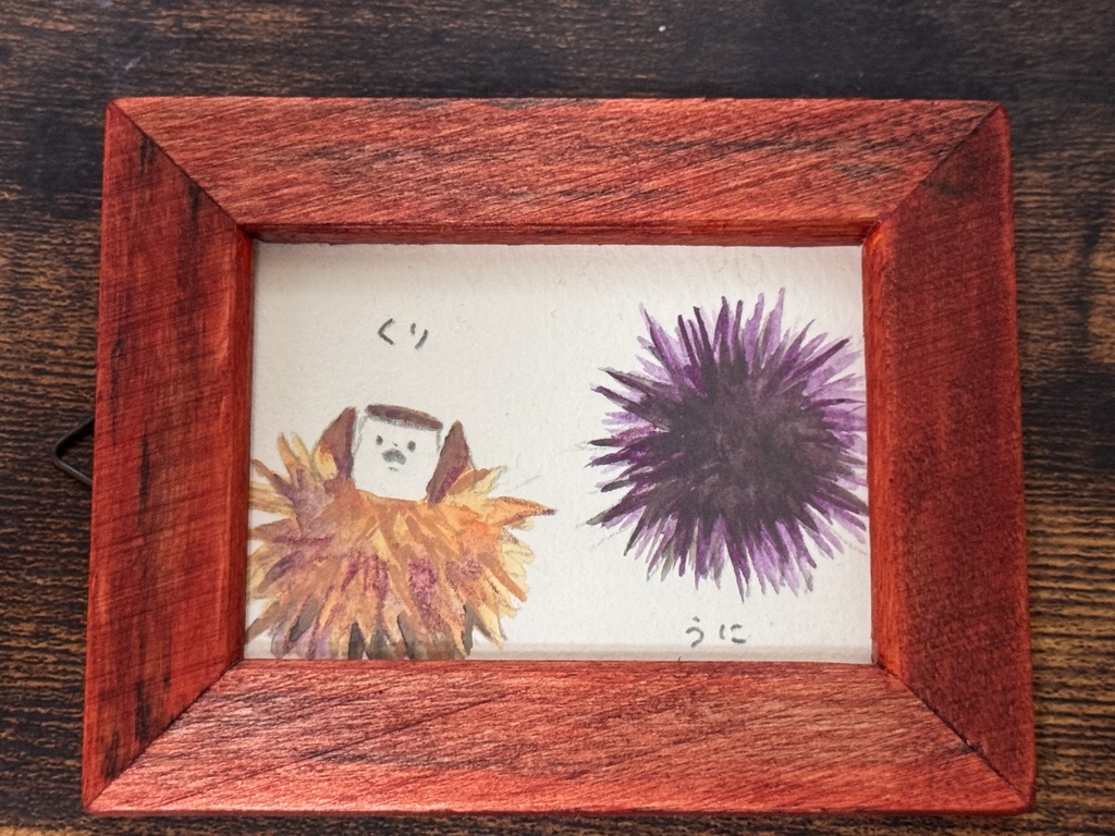 【ミニ原画】くりとうに&なめこ&1UPベニテングタケ