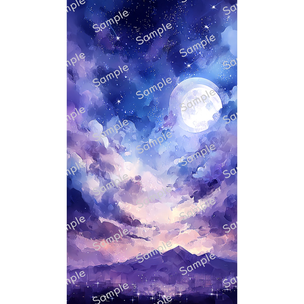 【限定販売】【背景素材】セット販売/単品販売「幻想的夜空/曼荼羅/パステル波紋」