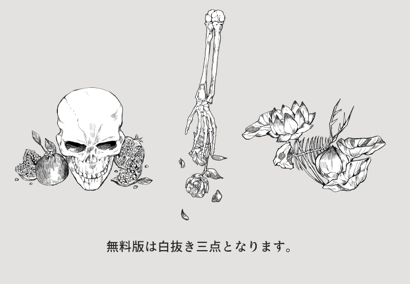 【骨×植物】ココフォリア向け素材集vol.2