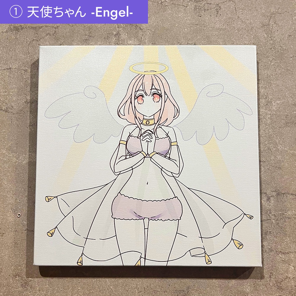 キャンバス作品「天使ちゃん -Engel-」「悪魔ちゃん -Teufel-」