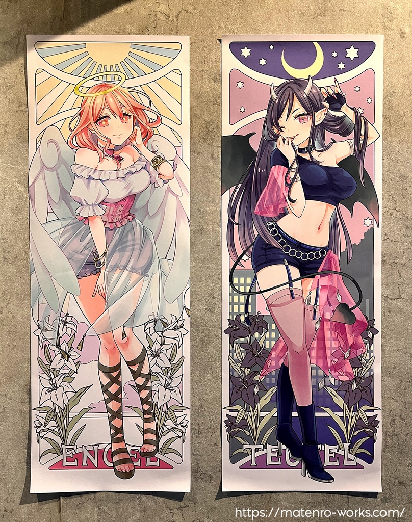 【天使ちゃん悪魔ちゃん】A2縦ハーフロングポスター