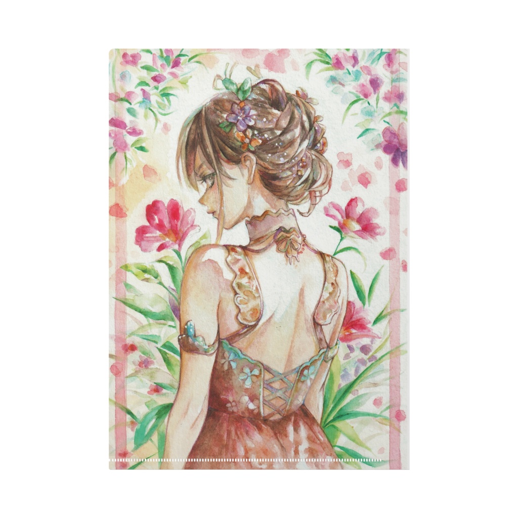 春の女の子(表裏)クリアファイルA4