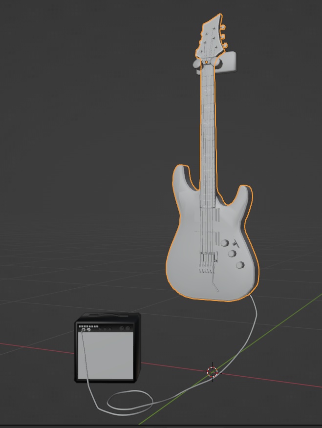 【Free】フロイドーズギター+おまけアンプ【3dmodel】