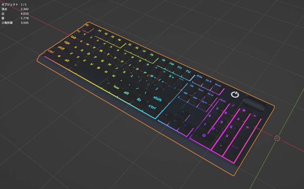 【Free】ゲーミングマウス キーボード【3dmodel】