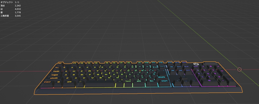 【Free】ゲーミングマウス キーボード【3dmodel】