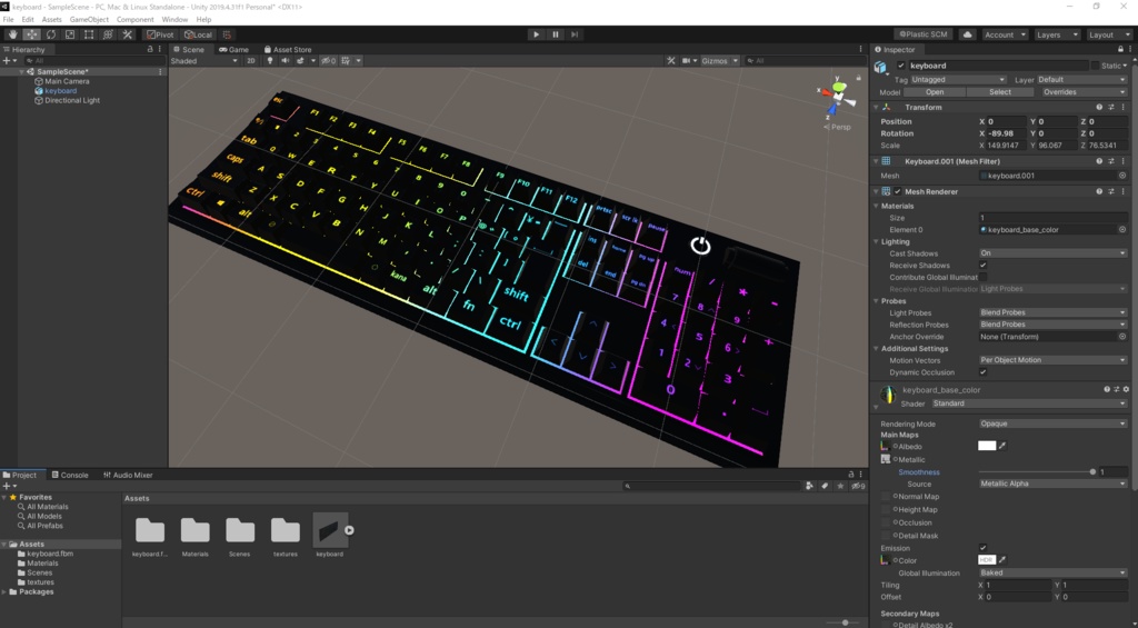 【Free】ゲーミングマウス キーボード【3dmodel】