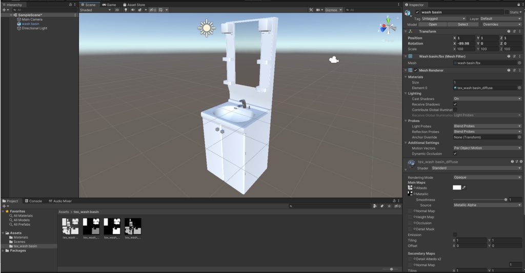 【Free】よくある洗面台(wash basin)【3dmodel】