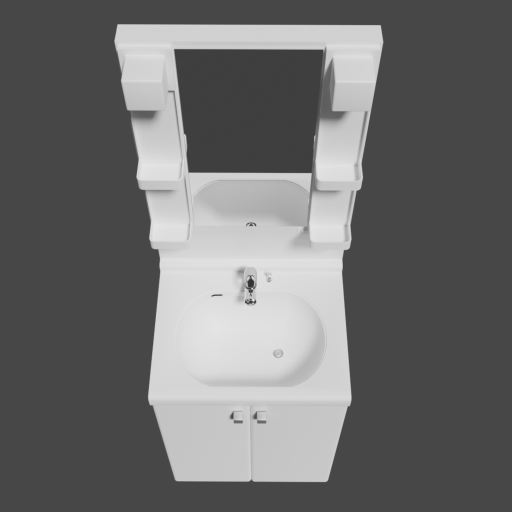 【Free】よくある洗面台(wash basin)【3dmodel】