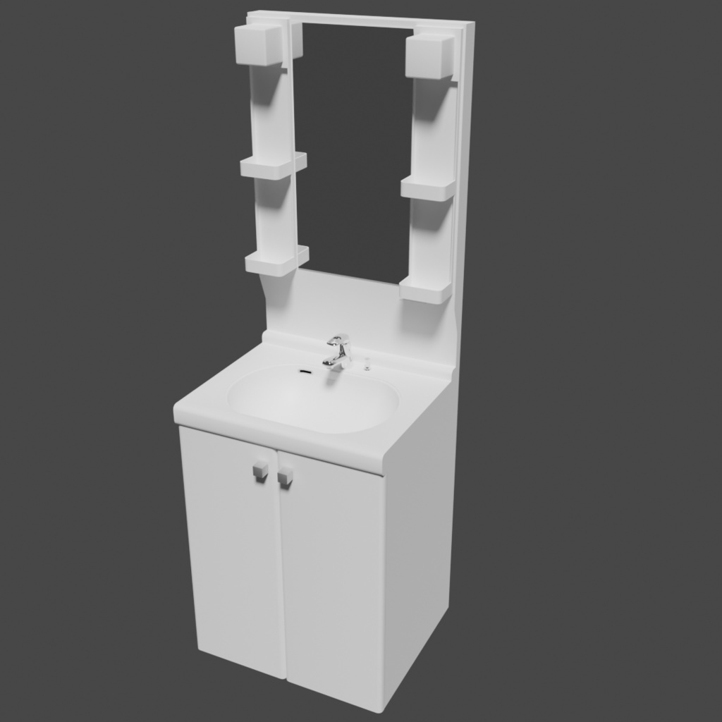 【Free】よくある洗面台(wash basin)【3dmodel】