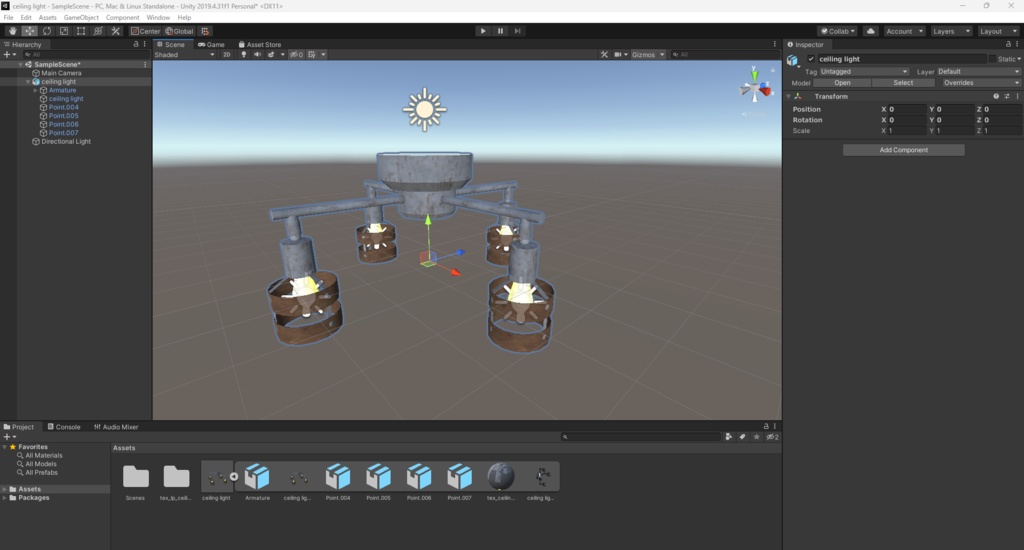【Free】天井照明器具 - Seiling light
